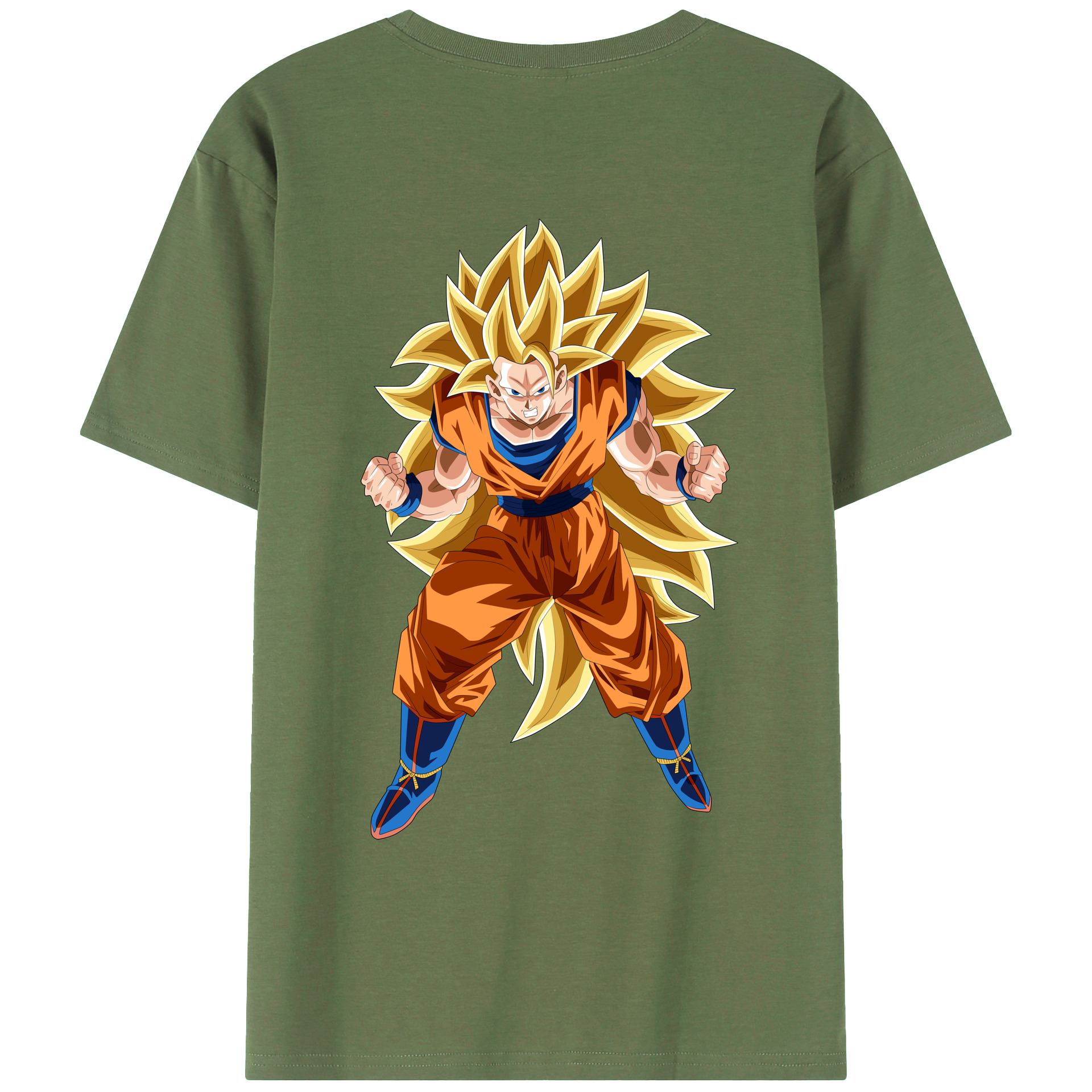 （画像用） ドラゴンボール 孫悟空（そん ごくう）Son Goku カカロット DRAGON BALL Kakarotto 綿100％ メンズ半袖Tシャツ（バックプリント） 通気性